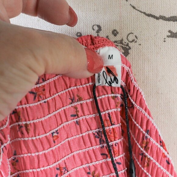 Byinns size M raspberry color floral ruched bodice flutter sleeve dress - NWT - Picture 15 of 16